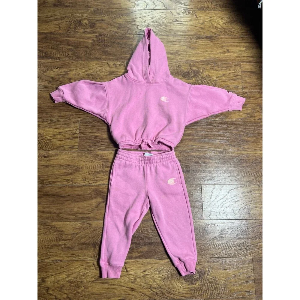Champion Kids 2 piece Pink Jogger Set with Champion Logo size 2T
